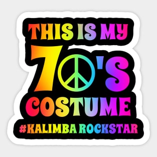 Groovy Kalimba Player This Is My 70s Costume Halloween Party Retro Vintage Sticker